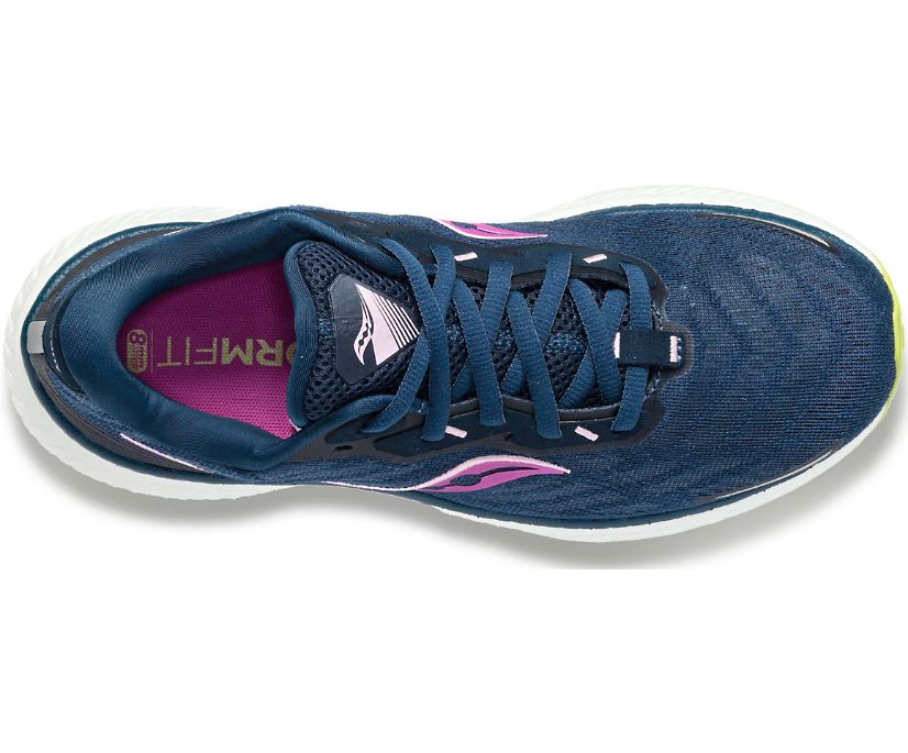 Saucony Triumph 19 Women's Running Shoes Navy / Green | AU 211EBCX